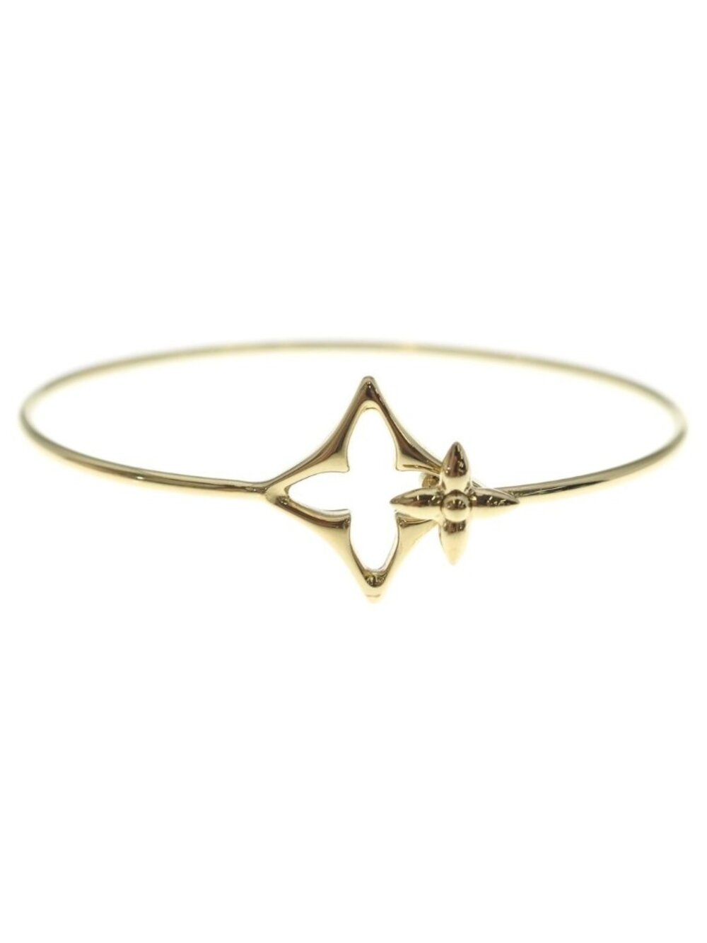 Louis Vuitton Bracelet Rigid LV Flower Glam Bangle Gold